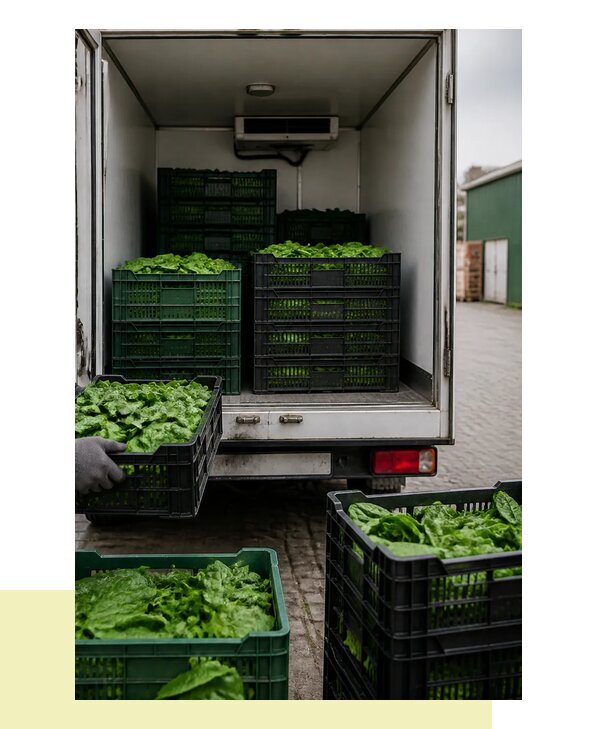 Перевозка шпината в Добрянку с сохранением свежести продукции